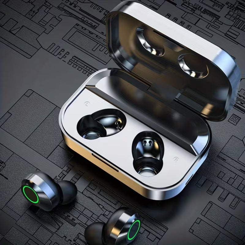 PRO Earbuds TWS Wireless Earphones Powerbank LED Display Earbuds Wireless Headphones Noise Cancelling Black