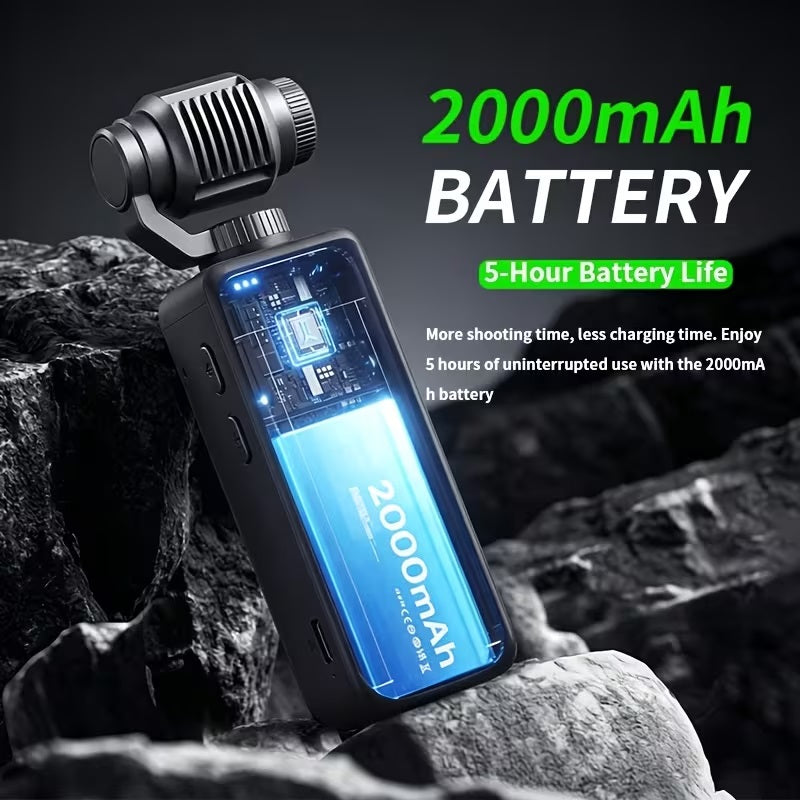 4K Ultra HD Action Camera, 180° Manual Flip Lens, Vlog Shooting Essential, Long Battery Life with Built-in Fill Light, Comes with 32G Card + Tripod, Compact & Durable, Audio Recording, Capture the Beautiful Life