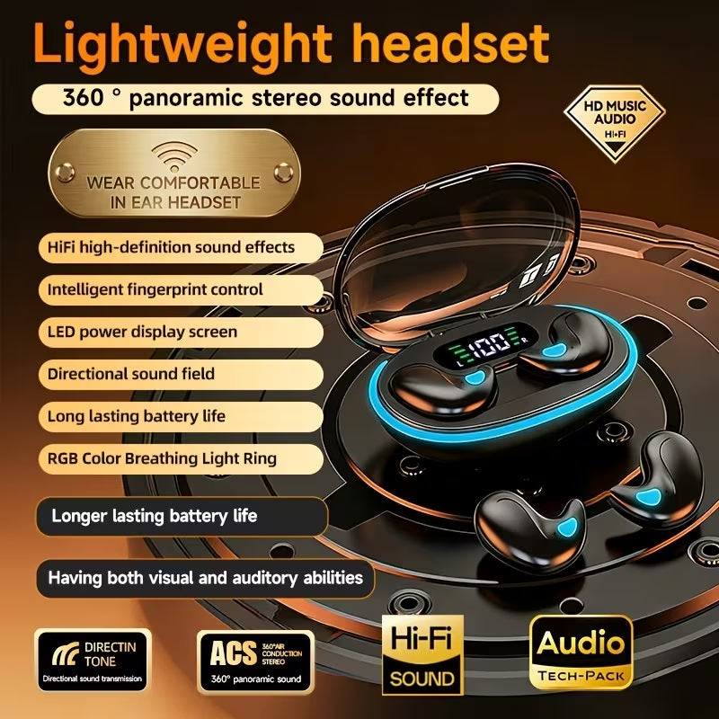 Music TWS Couples Smart] True Wireless Earbuds | In-ear Comfortable Headset, HIFI Bass, ACC Stereo, HD Calling | Adapted for Android, iPhone, Gaming, Gift