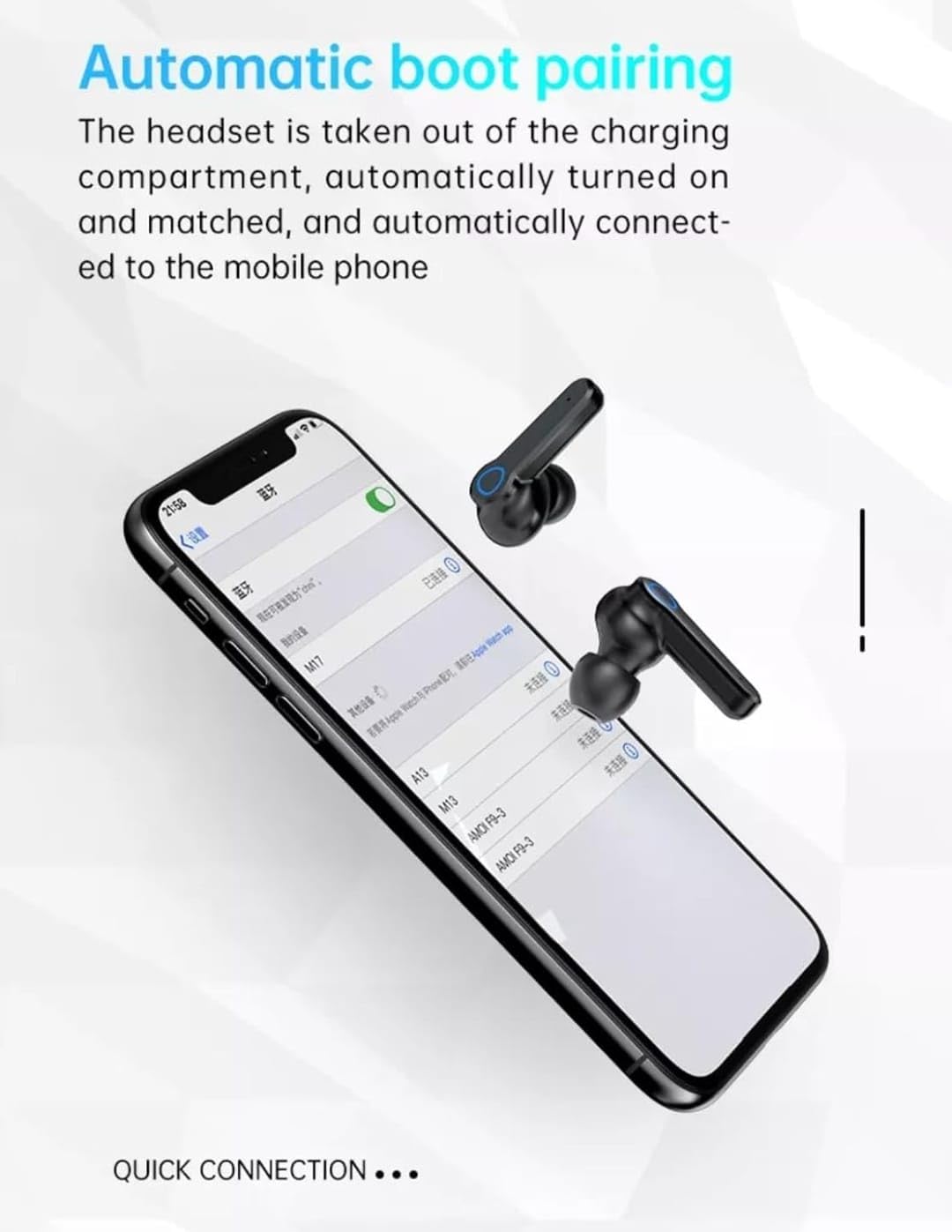 TWS Earbuds, in-Ear v5.1 Bluetooth, IPX7 Waterproof & 120 hrs Playtime with LED Display and Noise Cancellation, Black Color and 2200 mAh Battery Bank