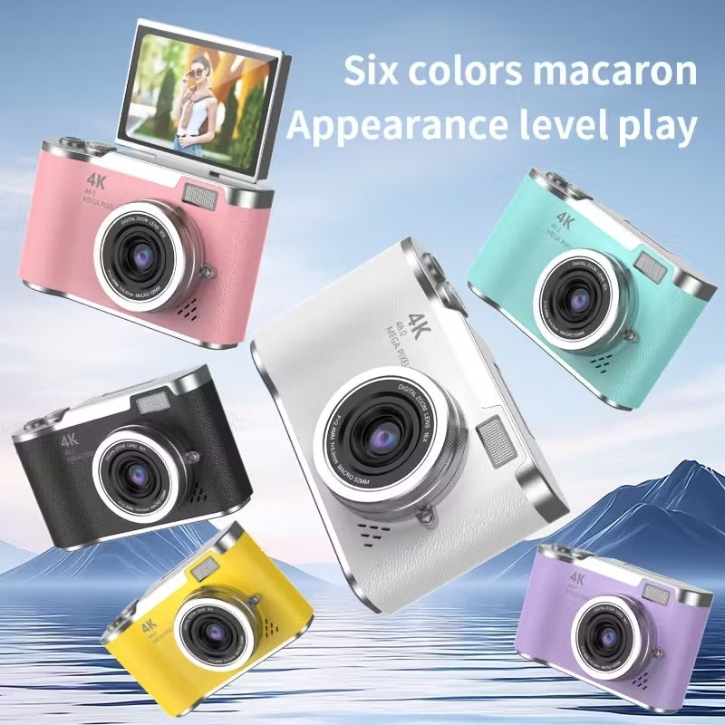 Student Campus CCD Digital High-definition Camera Travel Multi-functional Selfie Retro Front and Rear Dual Camera Christmas Gift
