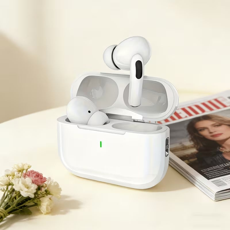 Wireless Earbuds, High-Definition Sound Quality Wireless Earbuds, Easy And Streamlined White Wireless Earbuds, Ergonomic Wireless Earbuds, Suitable for Travel, Sports, And Study Occasions