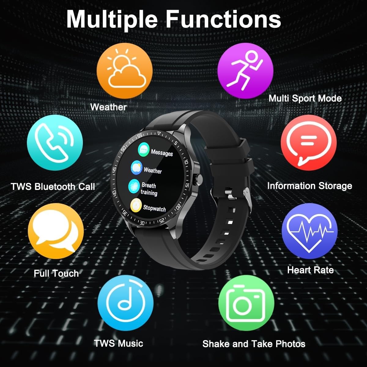 2 in 1 Smart Watch with Earbuds Smartwatch TWS Bluetooth Earphone Health Monitor Sport Watch Fitness Tracker