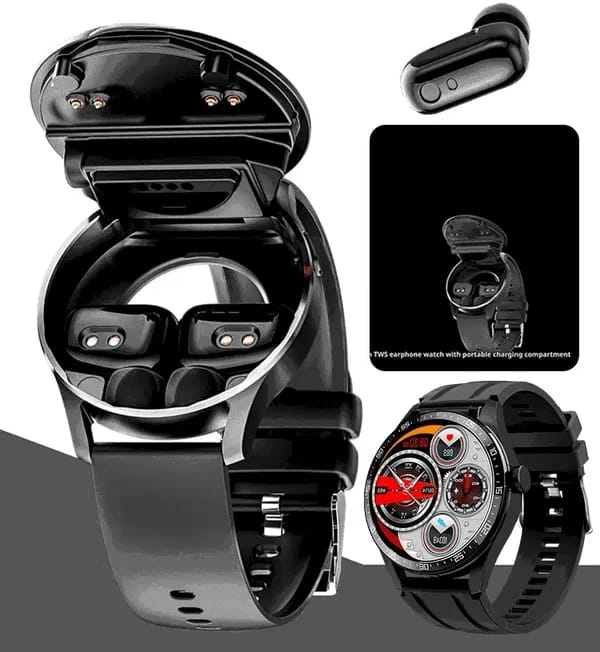 Smart Watch with Wireless Earbuds, 2-in-1 Bluetooth Calling Smartwatch, Waterproof, Sleep Monitoring, Fitness Tracking, Smart Watch for Men and Women