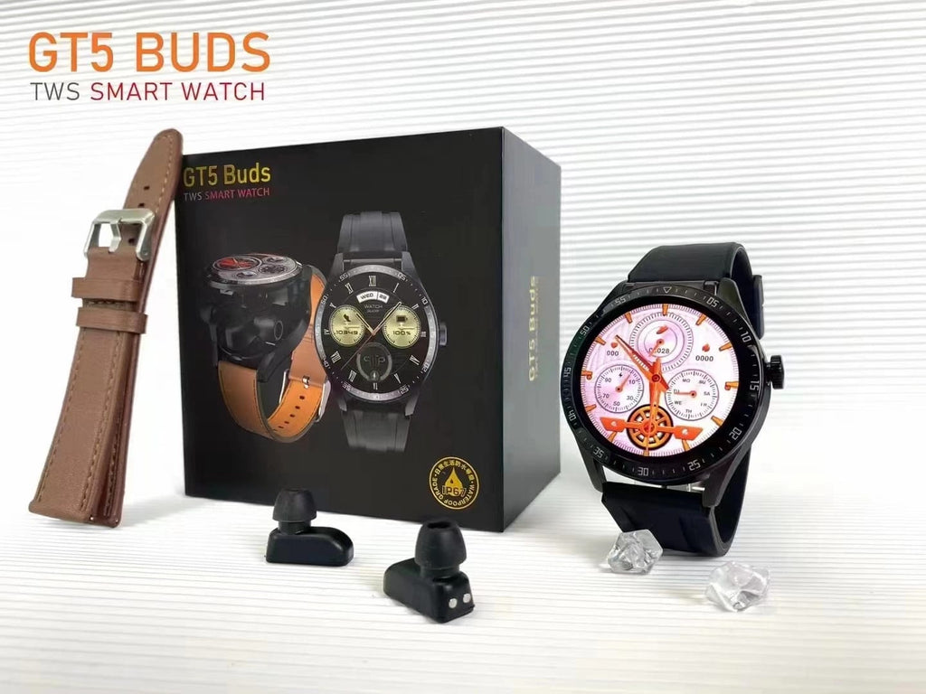Smart Watch with Wireless Earbuds, 2-in-1 Bluetooth Calling Smartwatch, Waterproof, Sleep Monitoring, Fitness Tracking, Smart Watch for Men and Women
