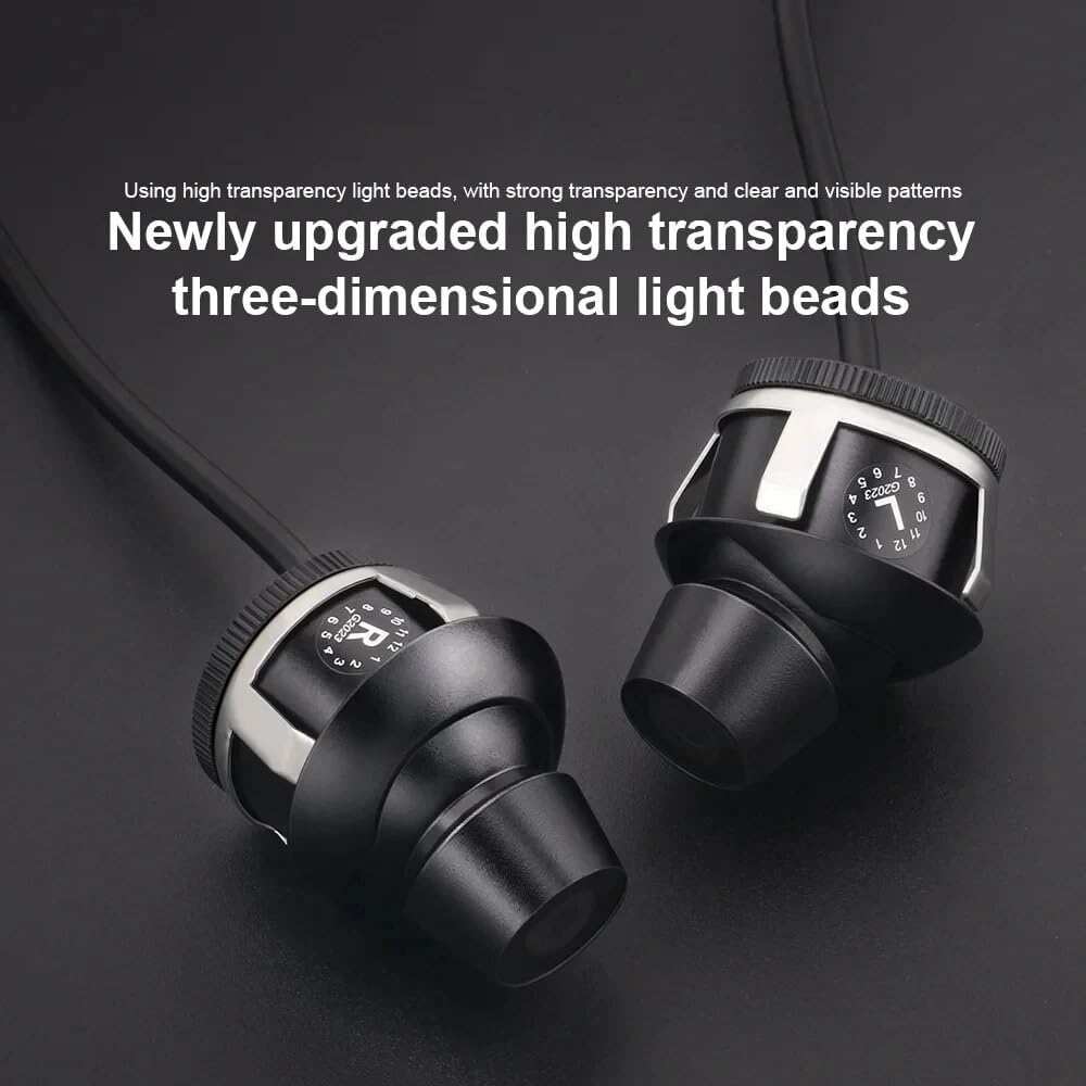 Bike LED Angel Wings Style Light Side Rear View Mirror High Reflection Beem Waterproof, Universal For All Motorcycle and Car Models